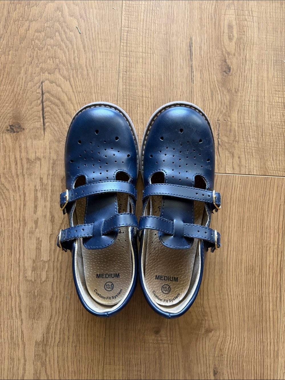 FootMates Navy Double-Strap Mary Jane Shoes for Kids